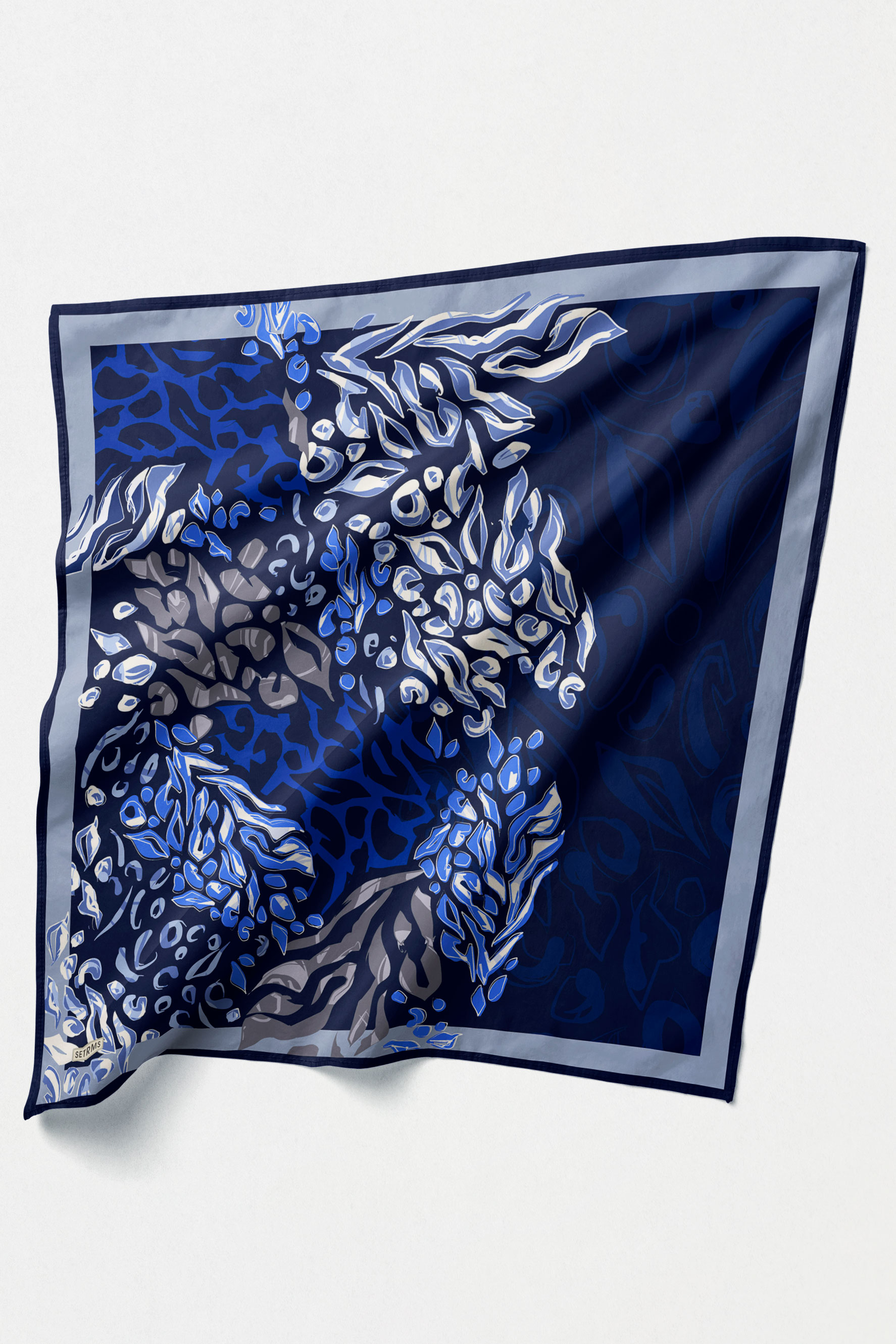 Leopar Desenli Twill İpek Eşarp, Tesettür Giyim