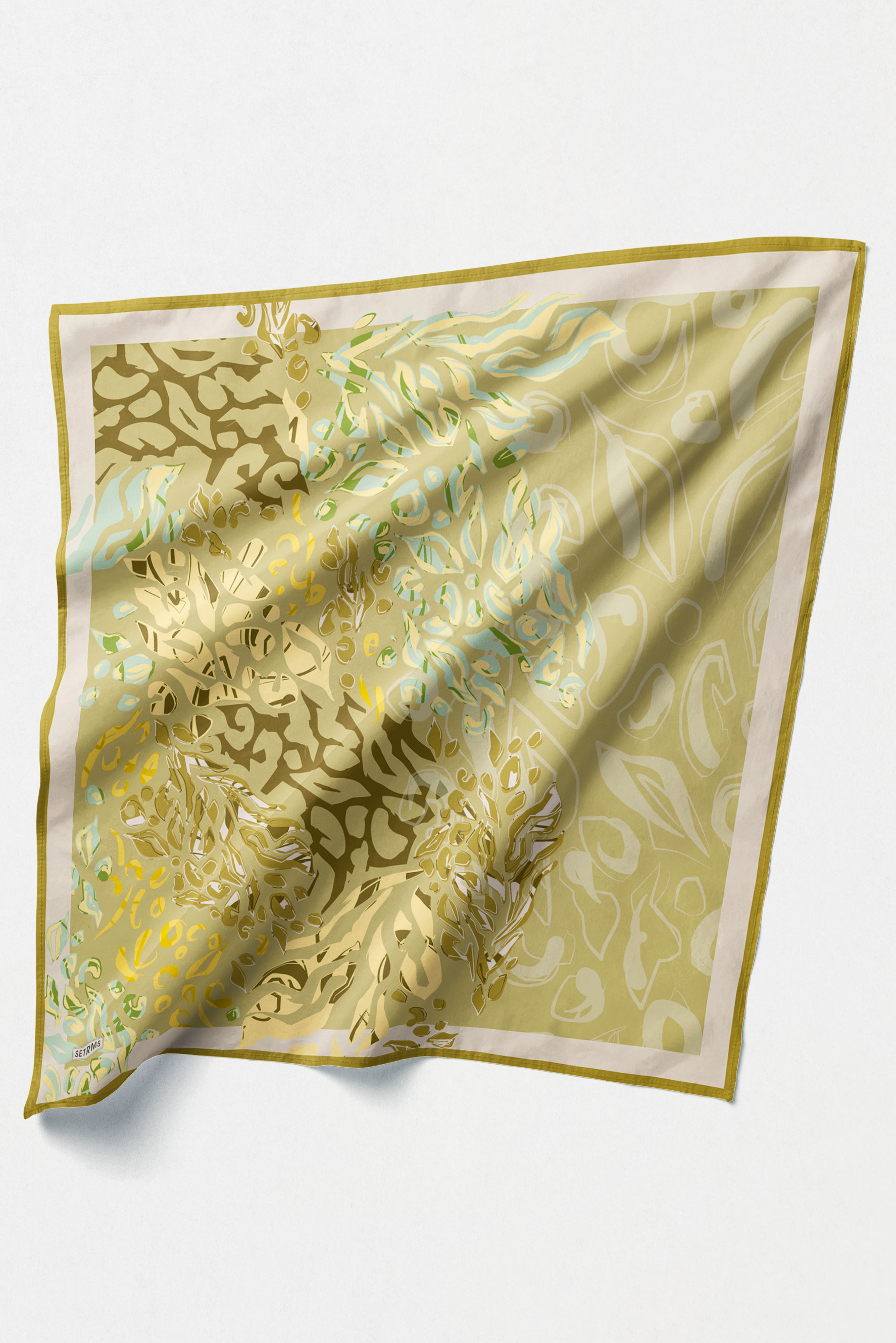 Leopar Desenli Twill İpek Eşarp, Tesettür Giyim