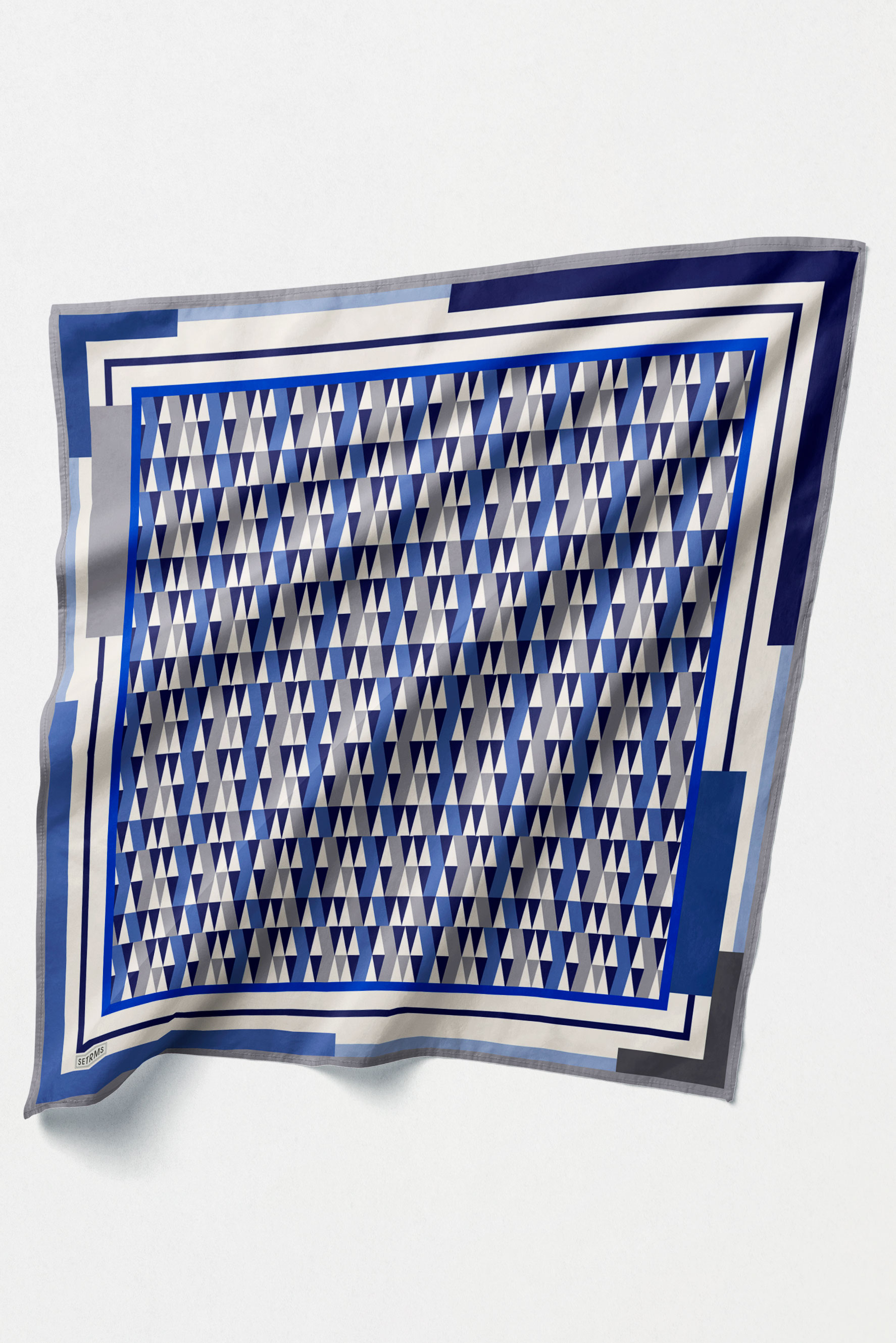 Geometrik Desenli Twill İpek Eşarp, Tesettür Giyim