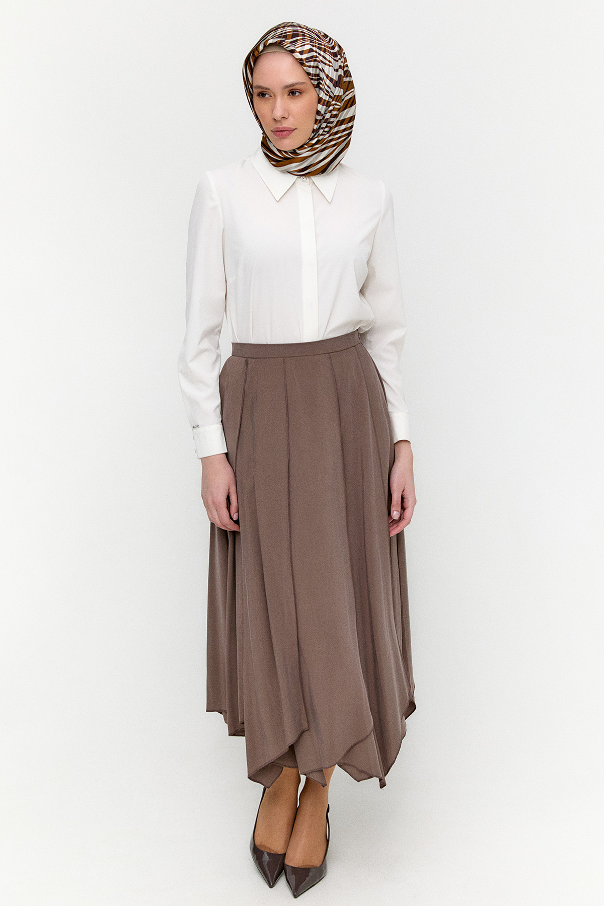 Parçalı Lyocell Etek, Tesettür Giyim