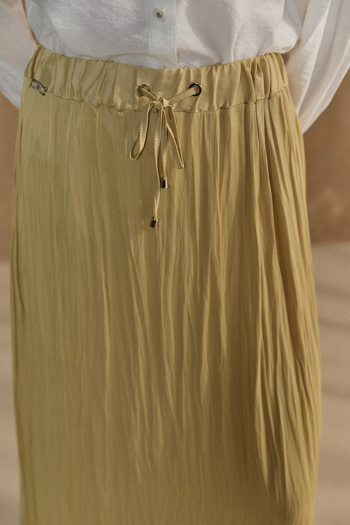 Kraşlı Saten Etek, Tesettür Giyim