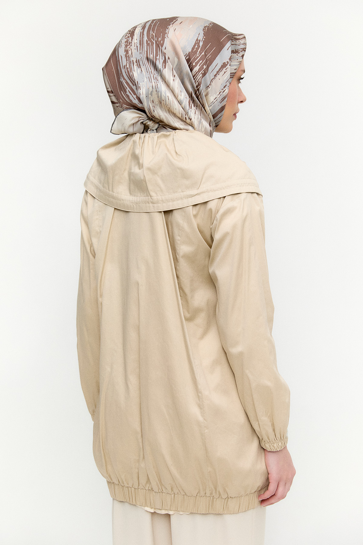 Denizci Yaka Taşlı Pamuk Kap, Tesettür Giyim