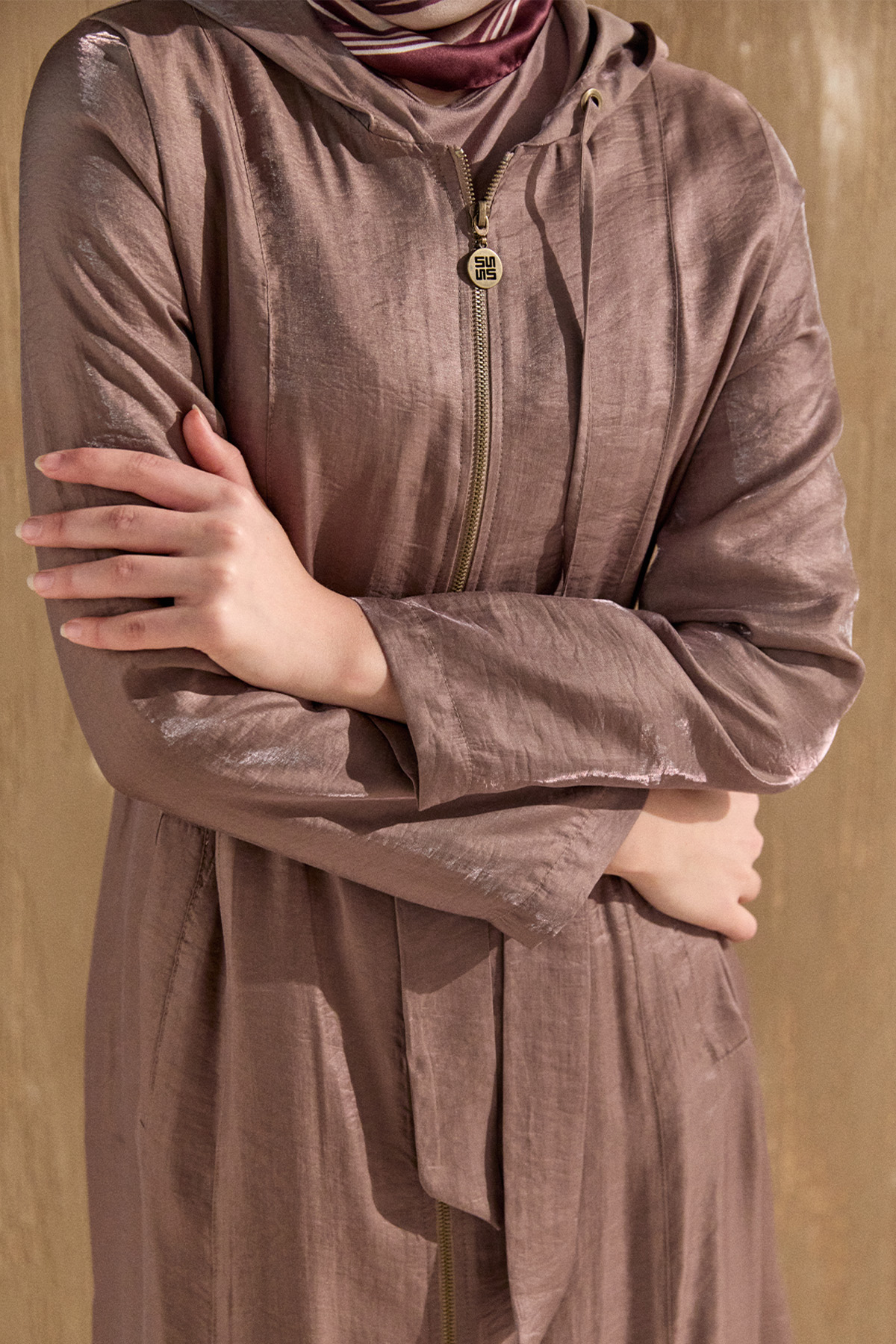 Jakarlı Kuşaklı Pardesü, Tesettür Giyim