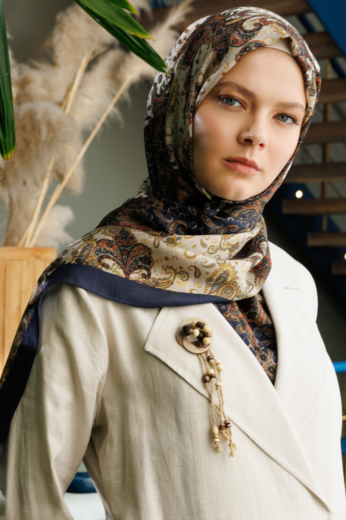 Paisley Desenli Modal Şal, Tesettür Giyim