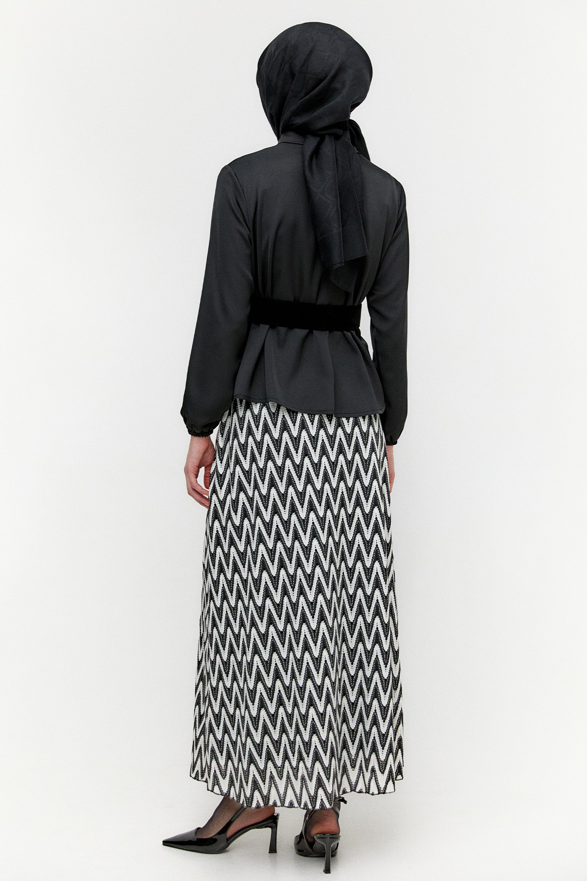 Zikzak Desenli İkili Takım, Tesettür Giyim