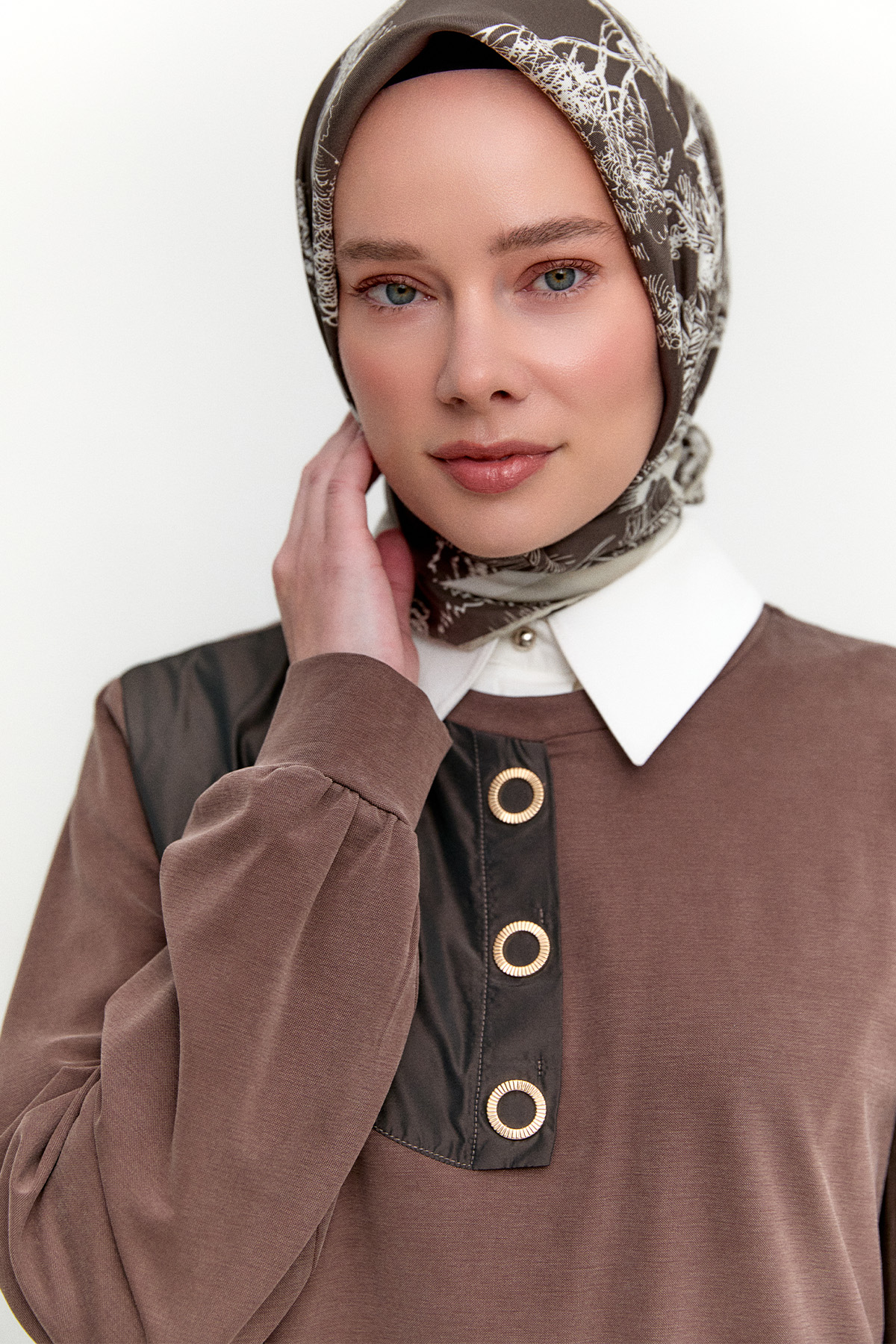 Kraşlı Modal İkili Takım, Tesettür Giyim