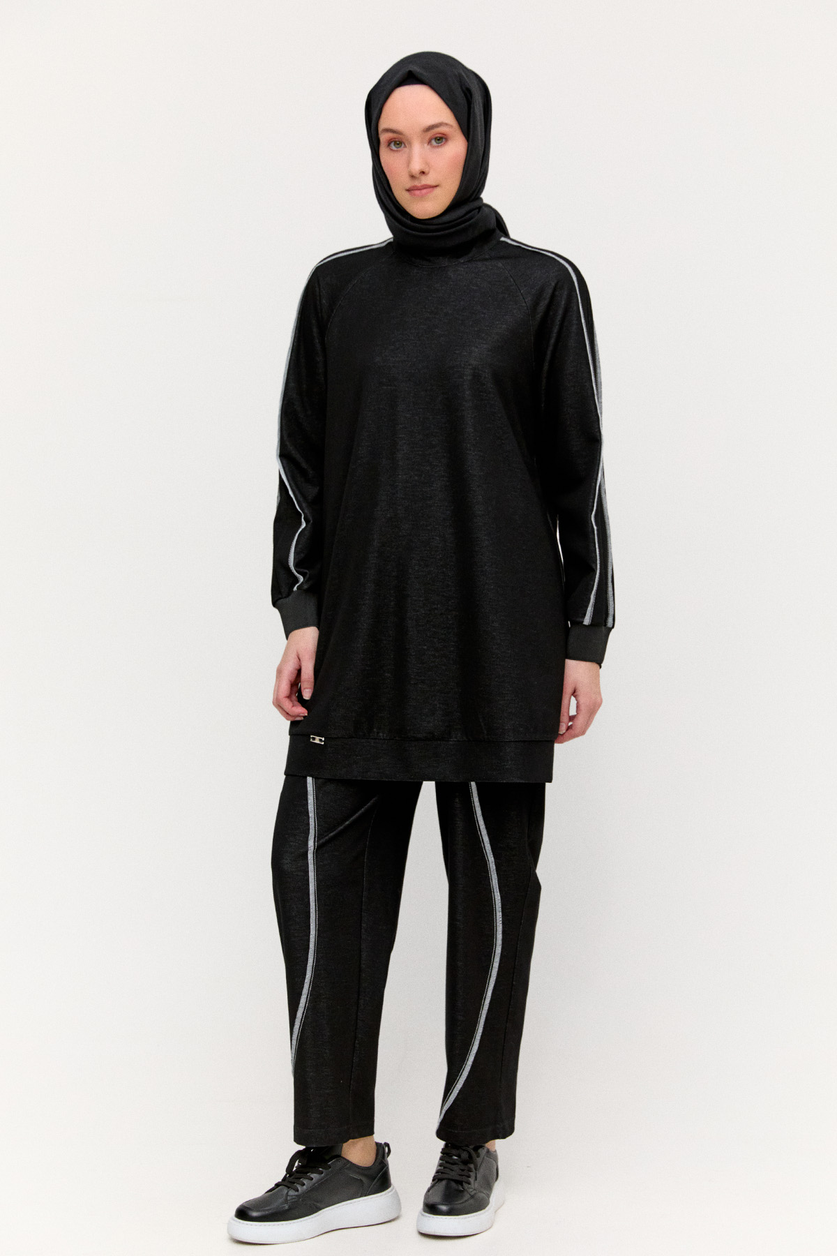 Dikiş Detaylı Sportif İkili Takım, Tesettür Giyim