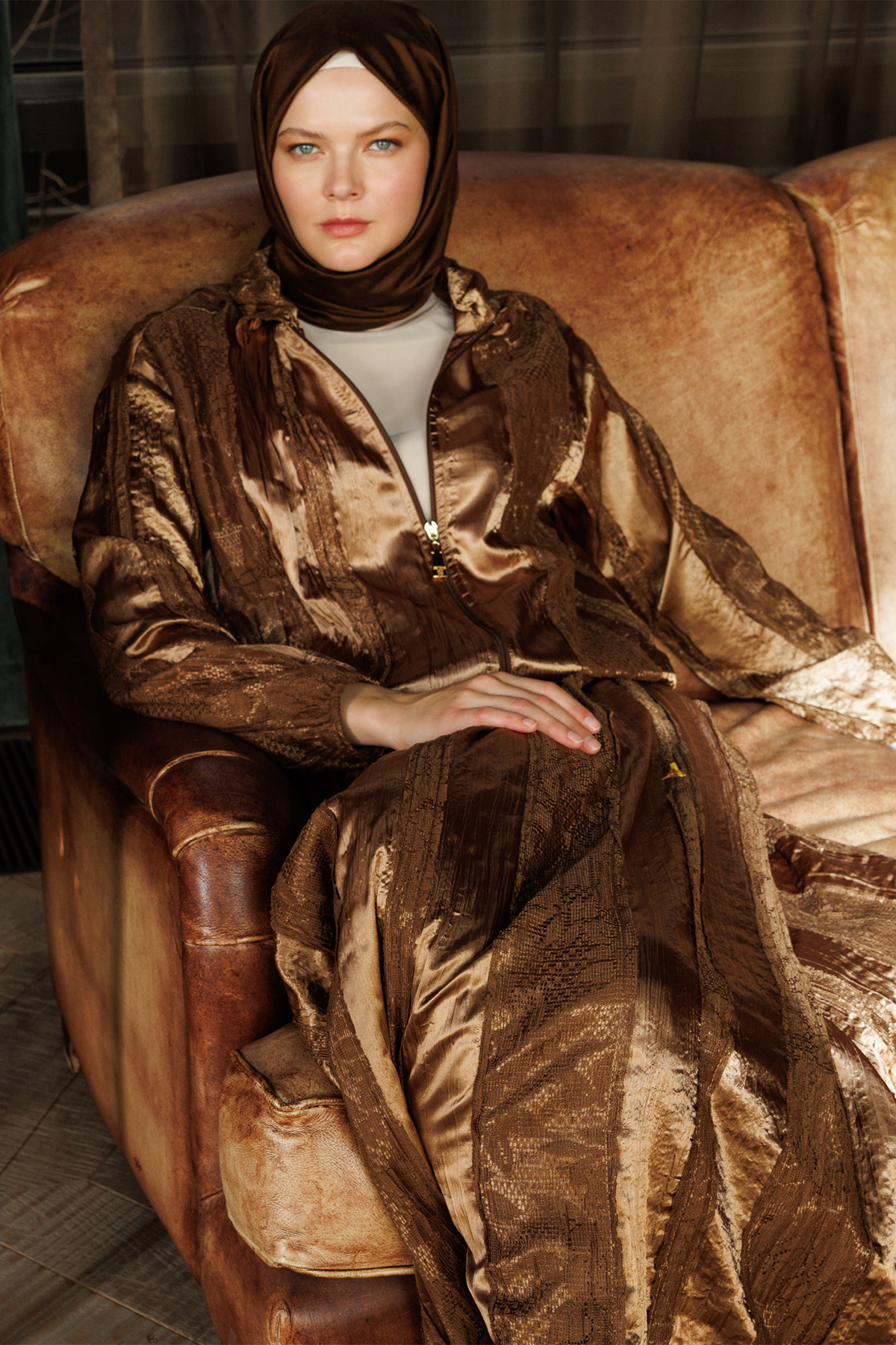 Jakarlı Dantel Detaylı İkili Takım, Tesettür Giyim