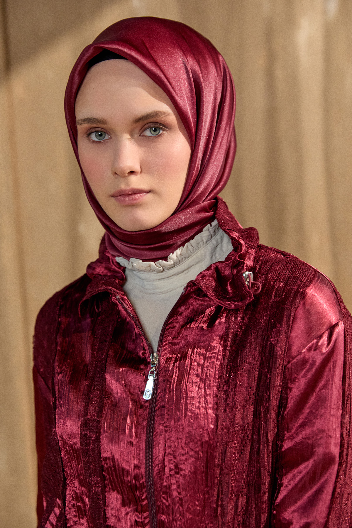 Jakarlı Dantel Detaylı İkili Takım, Tesettür Giyim