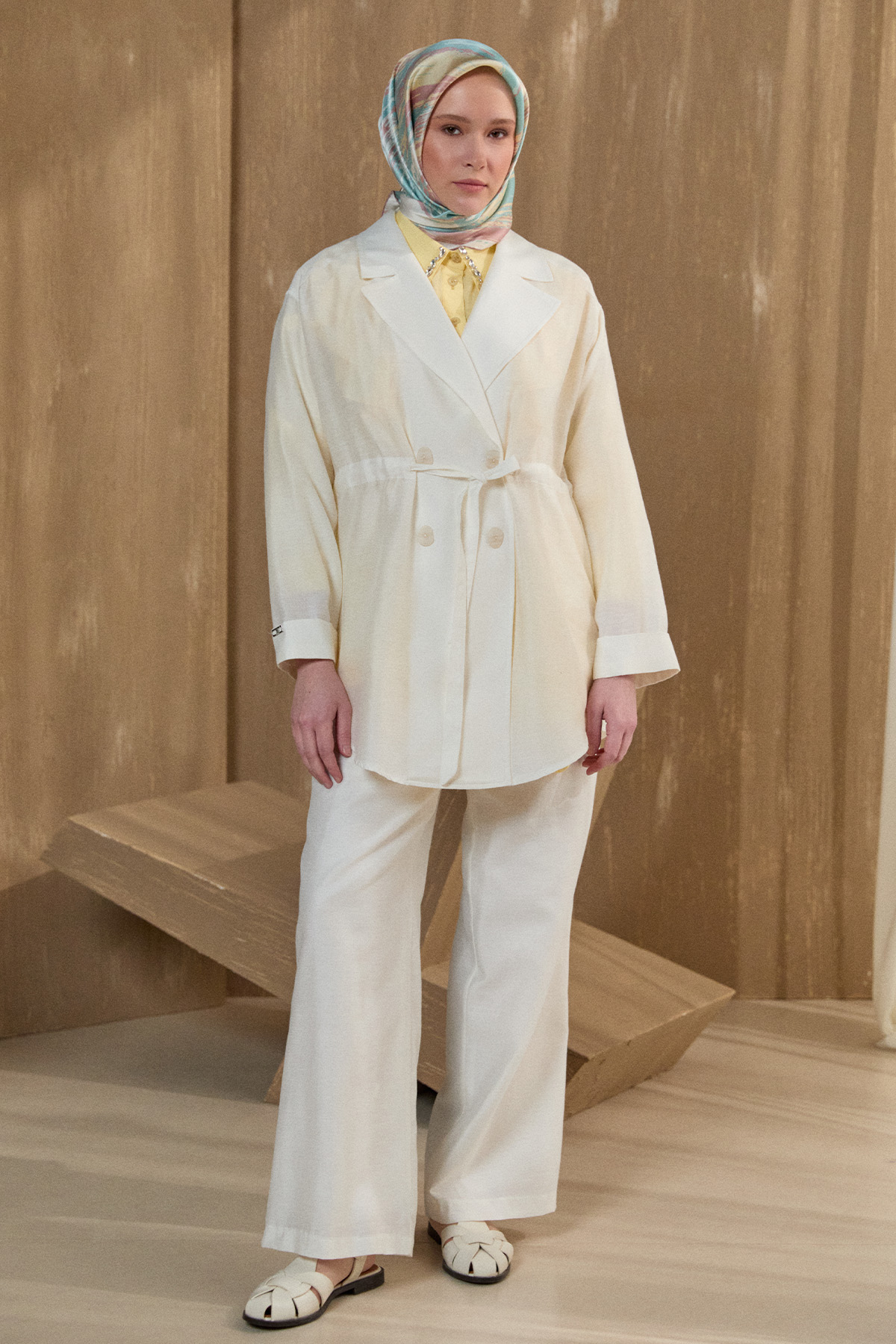 Kruvaze Kuşaklı İkili Takım, Tesettür Giyim