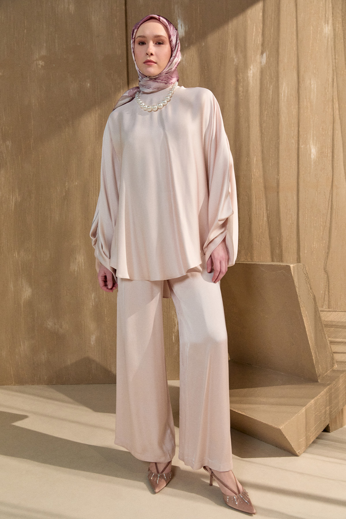 Yarasa Kesim Floş İkili Takım, Tesettür Giyim