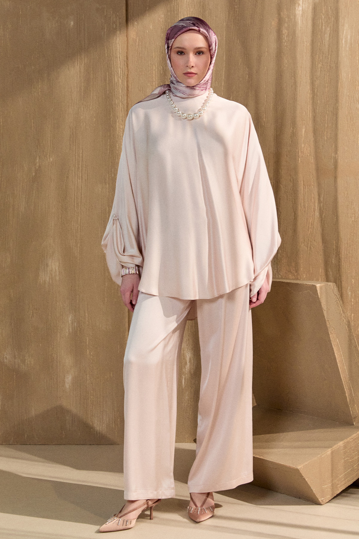 Yarasa Kesim Floş İkili Takım, Tesettür Giyim