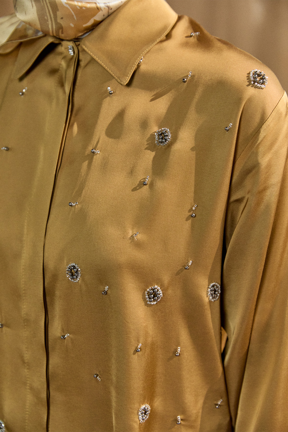 Boncuk İşlemeli İkili Saten Takım, Tesettür Giyim