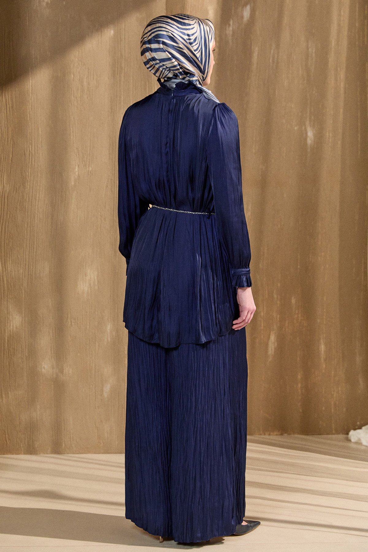 Kraşlı Saten İkili Takım, Tesettür Giyim