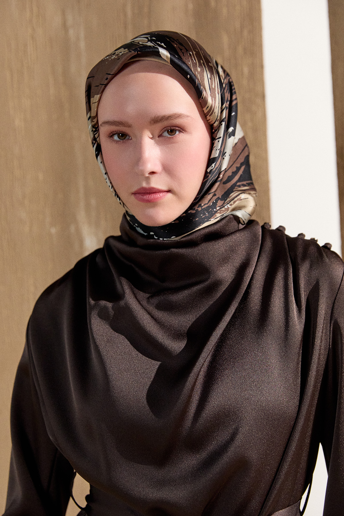 Degaje Yakalı Saten İkili Takım, Tesettür Giyim