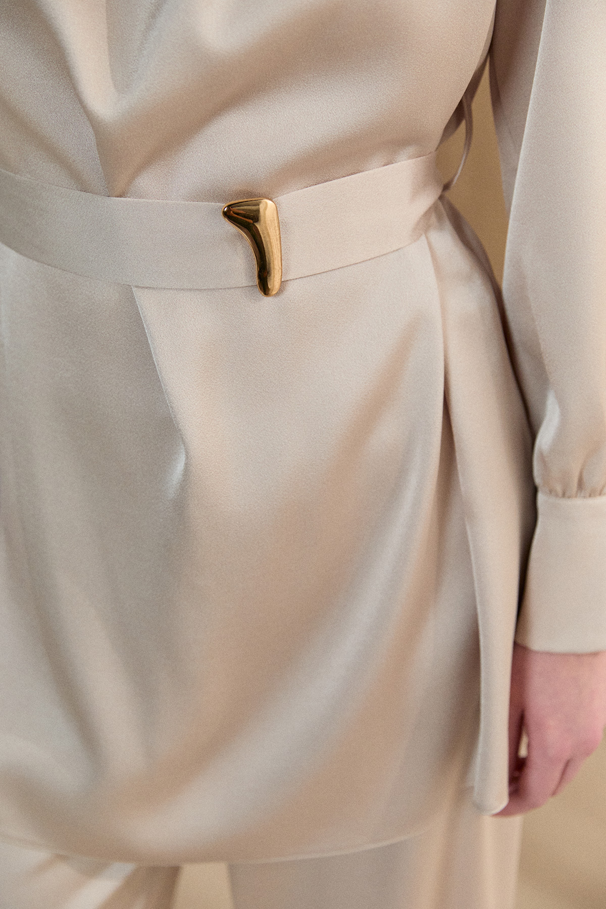 Degaje Yakalı Saten İkili Takım, Tesettür Giyim