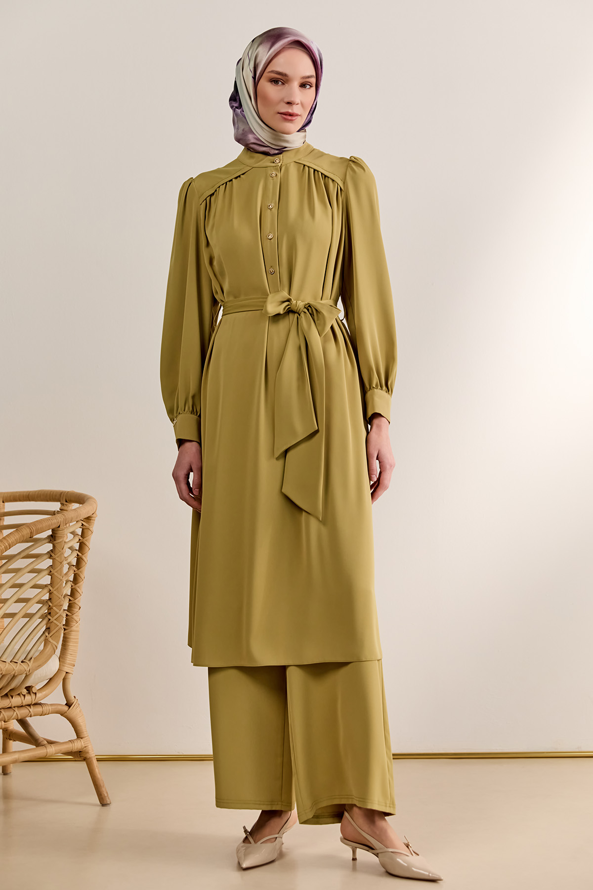 Kuşaklı İkili Takım, Tesettür Giyim