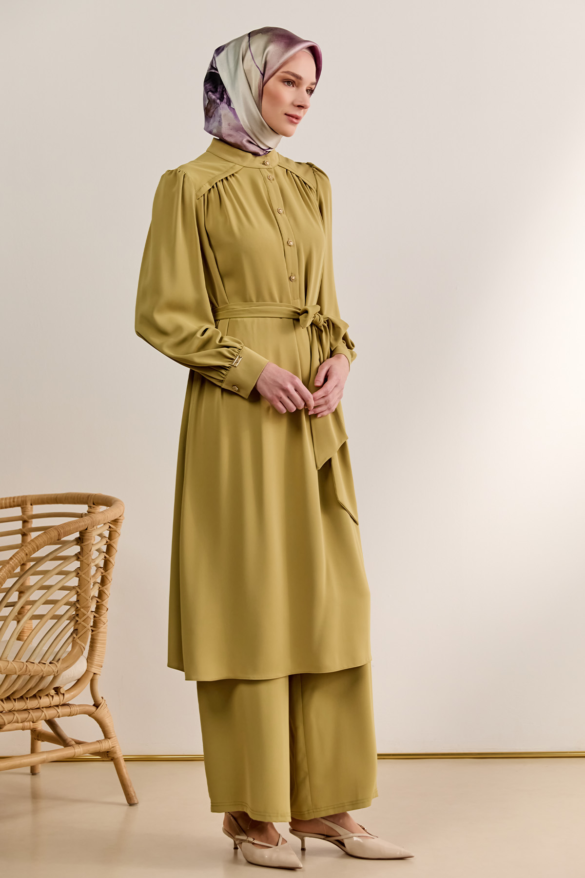 Kuşaklı İkili Takım, Tesettür Giyim