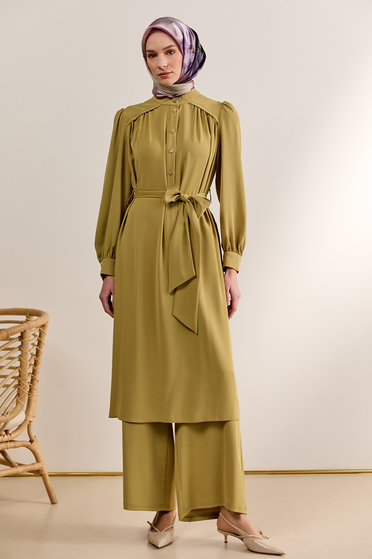 Kuşaklı İkili Takım, Tesettür Giyim