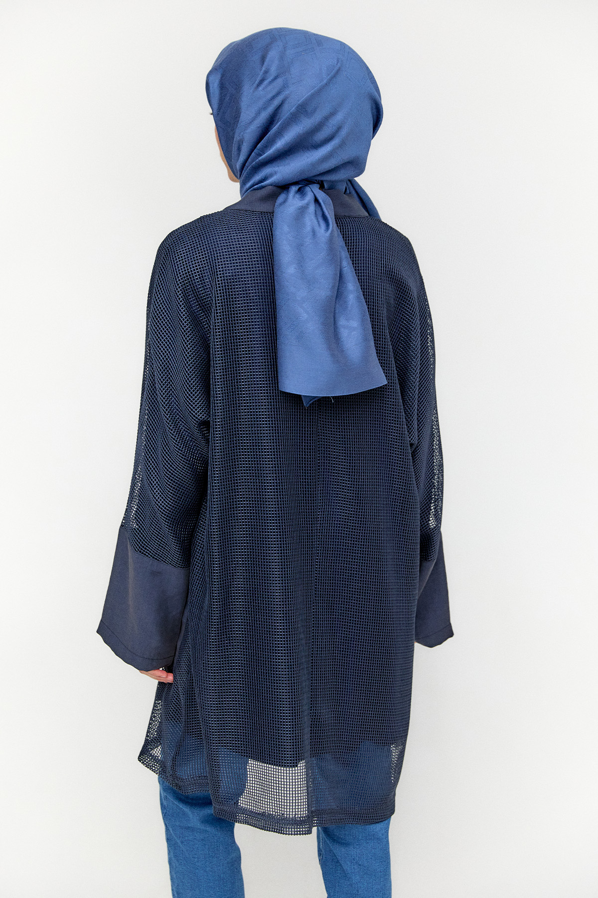 Penye Tunikli Fileli Twinset, Tesettür Giyim