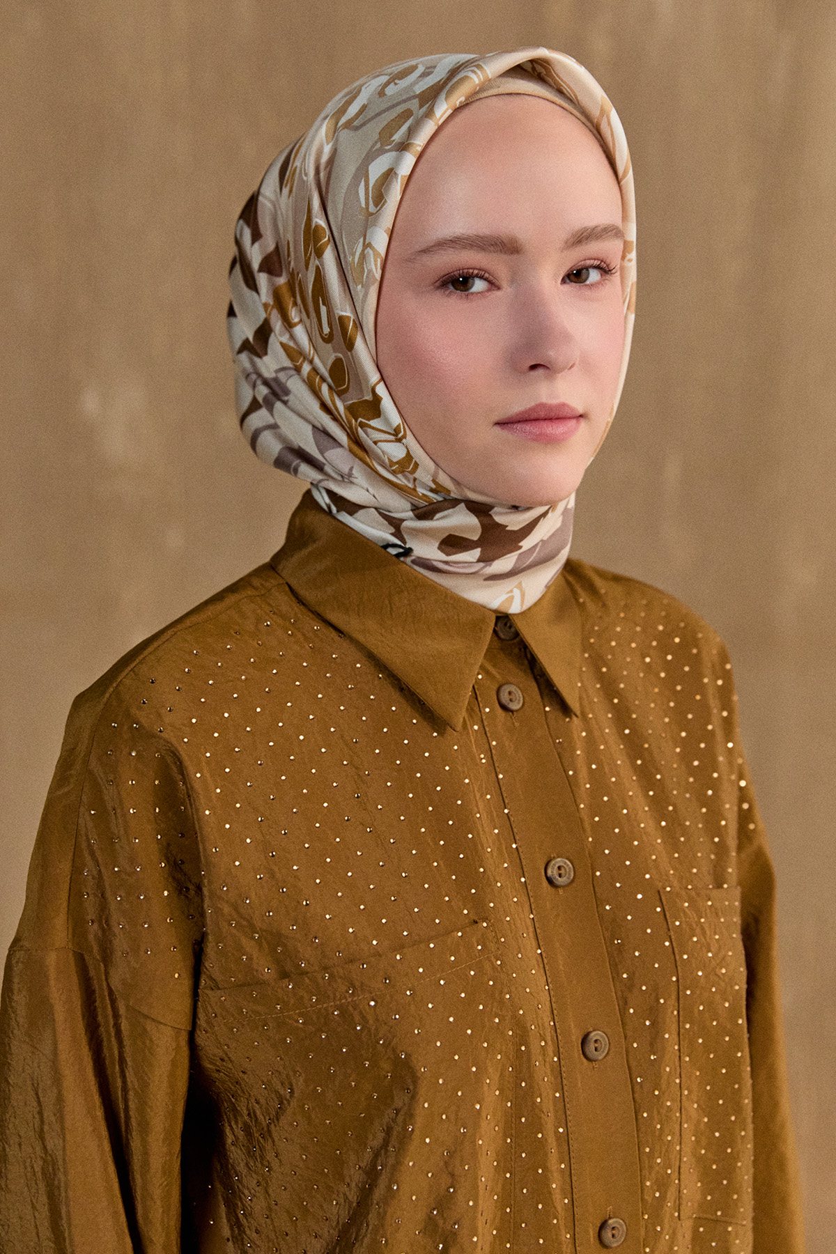 Casual Taşlı Oversize Tunik, Tesettür Giyim