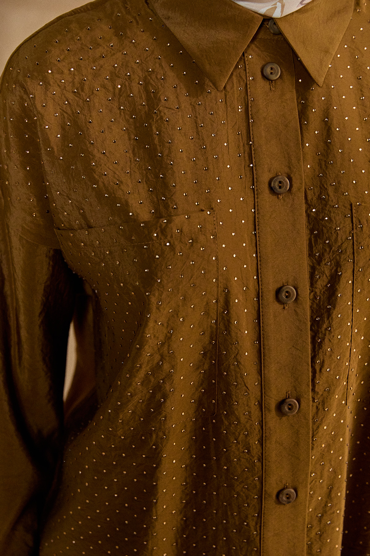 Casual Taşlı Oversize Tunik, Tesettür Giyim