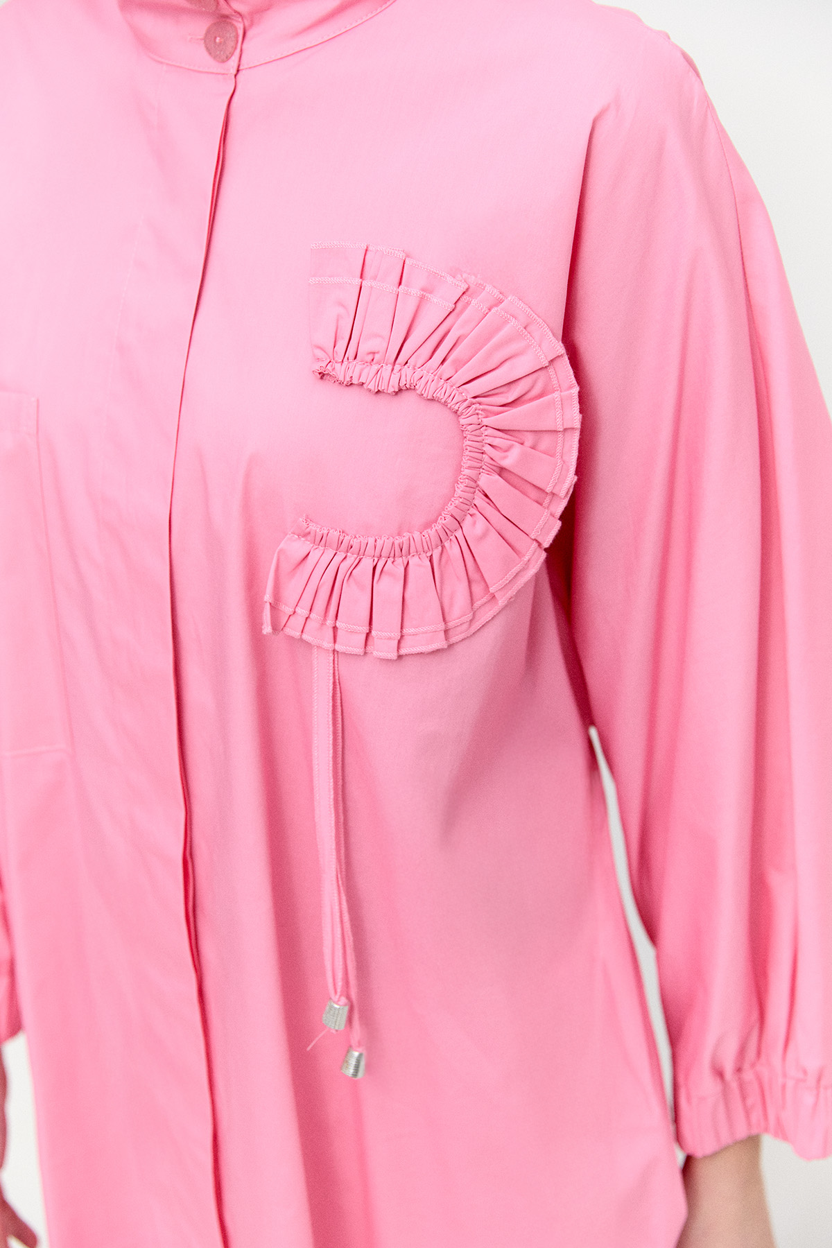 Yüksek Yakalı Pamuk Tunik, Tesettür Giyim