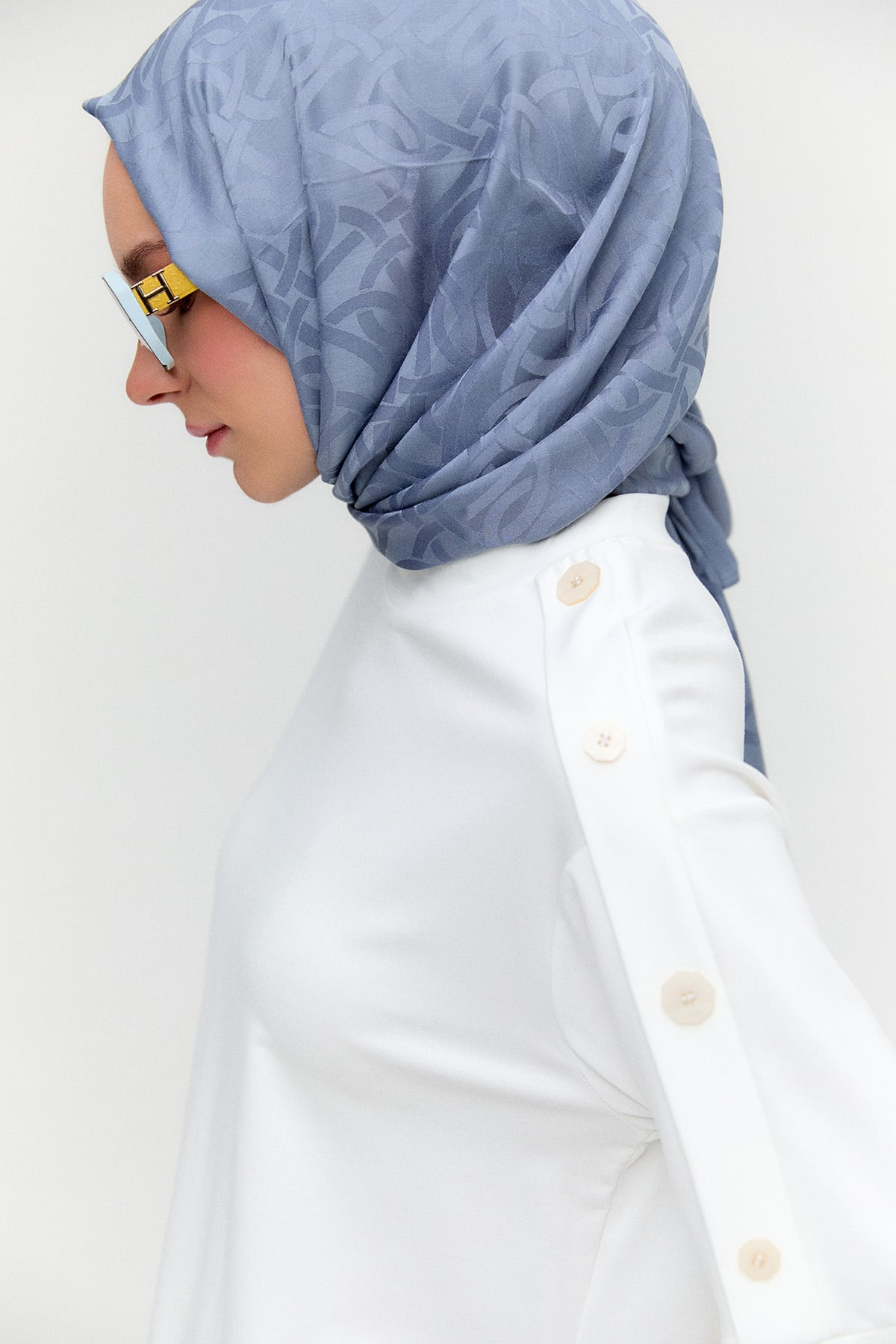 Süs Düğmeli Allerli Penye Tunik, Tesettür Giyim