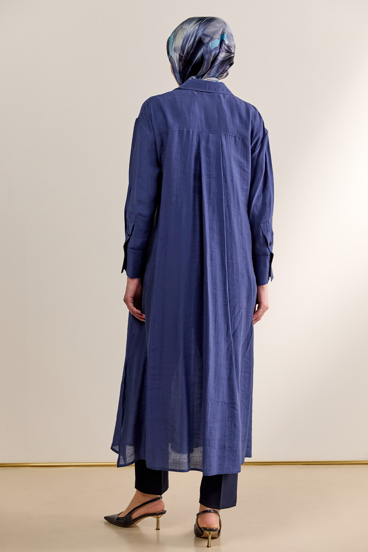 Bel Büzgülü Uzun Tunik, Tesettür Giyim