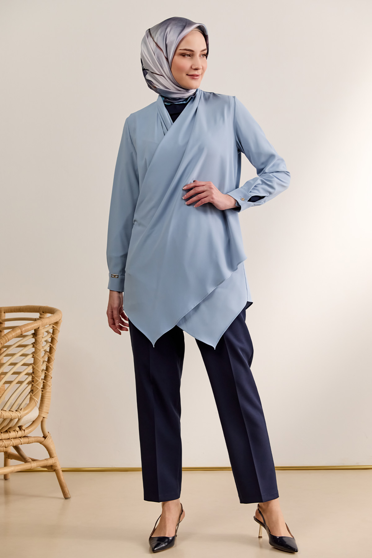 Şal Yaka Anvelop Kesim Tunik, Tesettür Giyim