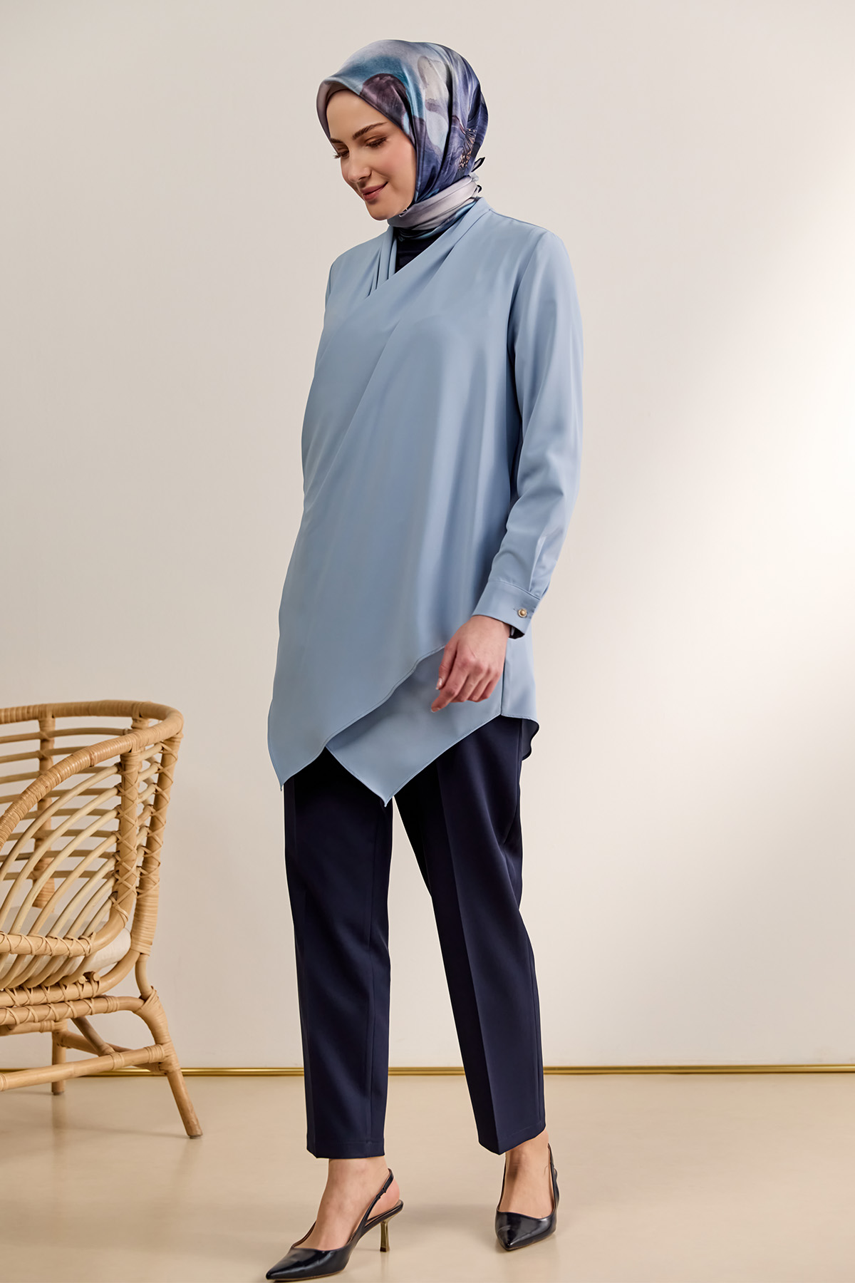 Şal Yaka Anvelop Kesim Tunik, Tesettür Giyim