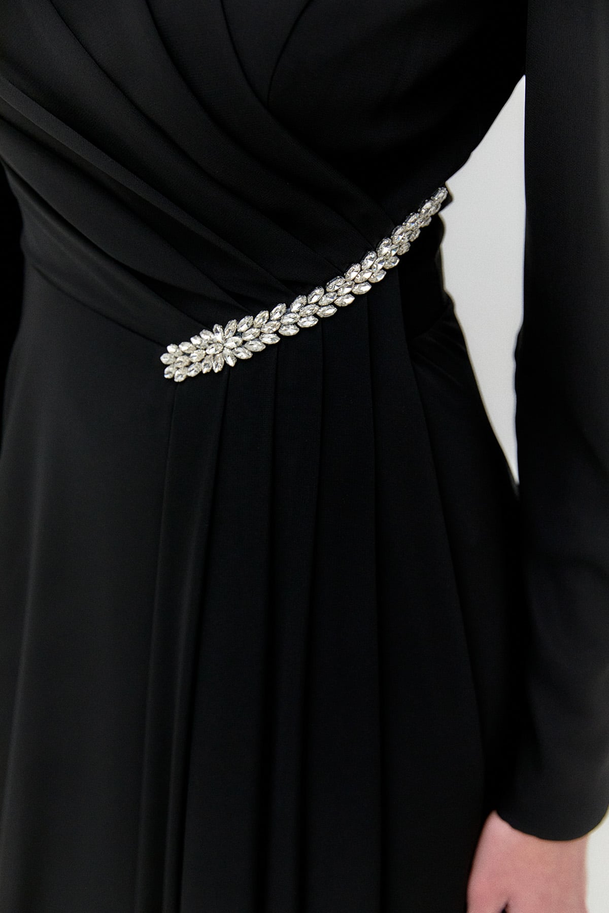 Taşlı Pelerinli Büyük Beden Abiye, Tesettür Giyim