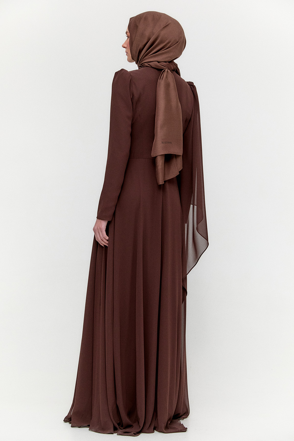 Taşlı Pelerinli Büyük Beden Abiye, Tesettür Giyim