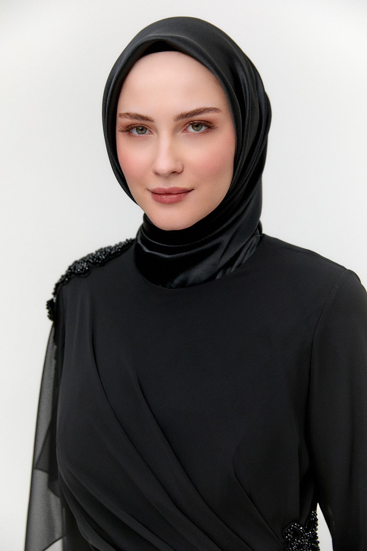 Taş Detaylı Büyük Beden Abiye, Tesettür Giyim