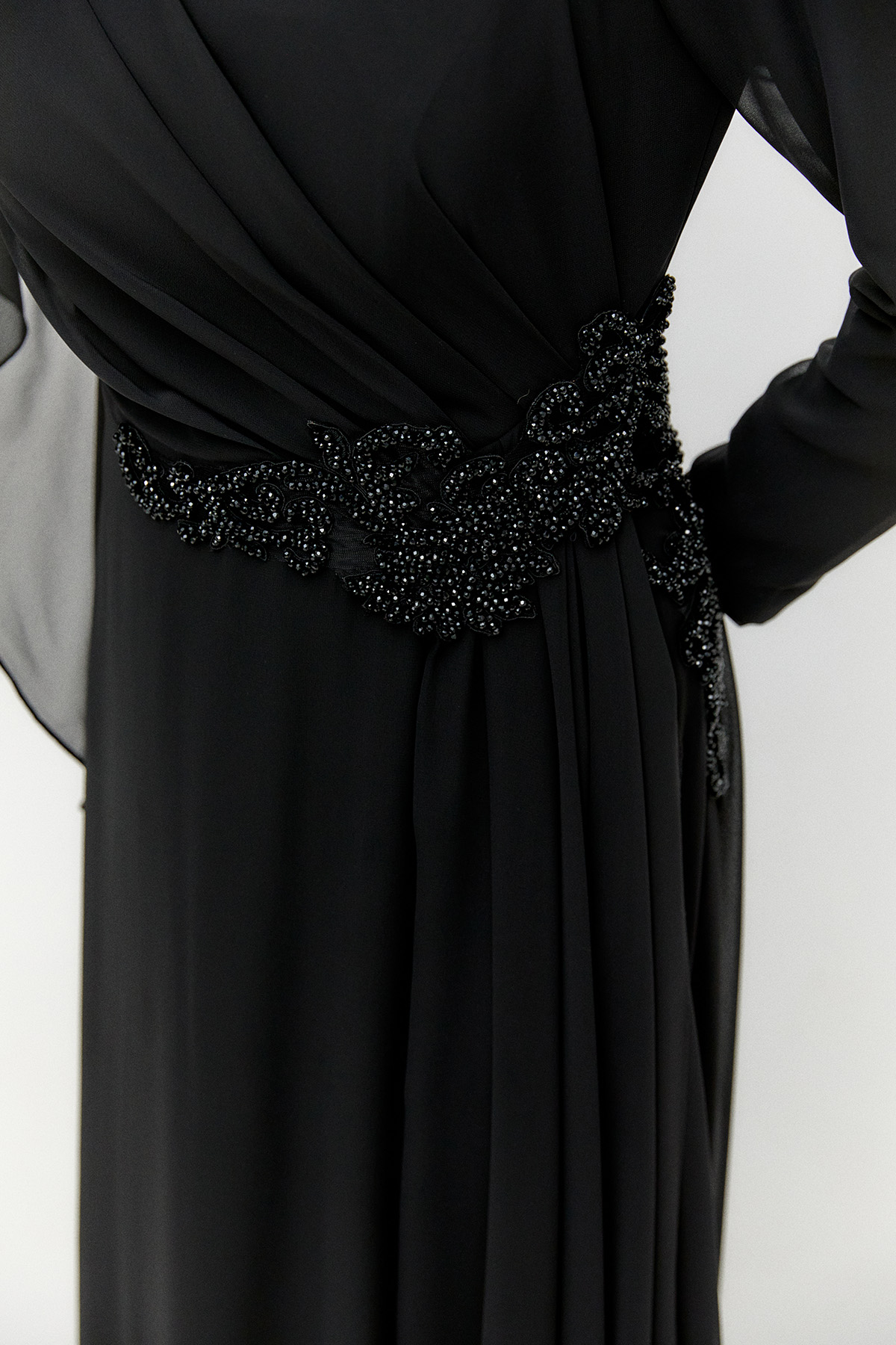 Taş Detaylı Büyük Beden Abiye, Tesettür Giyim