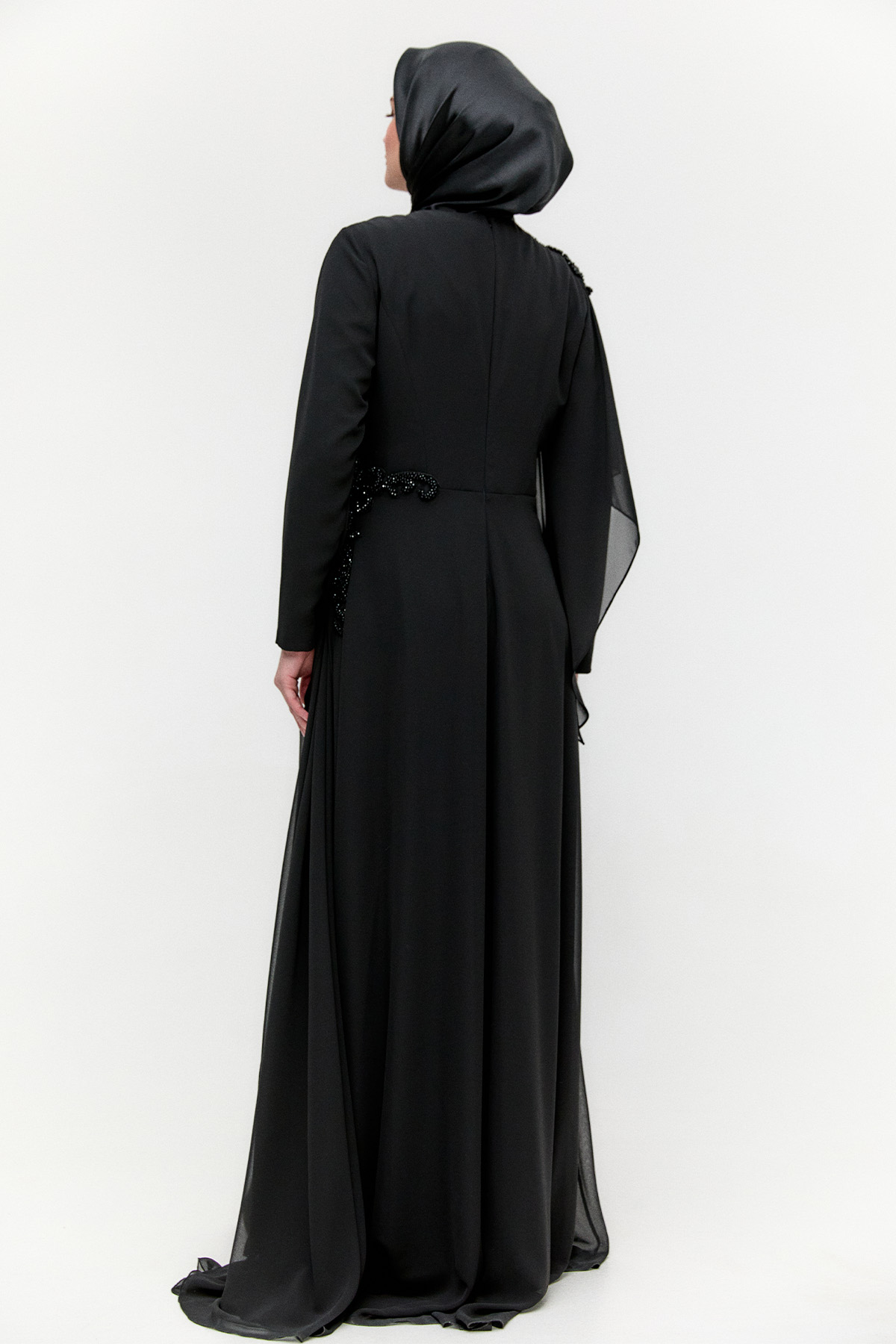 Taş Detaylı Büyük Beden Abiye, Tesettür Giyim