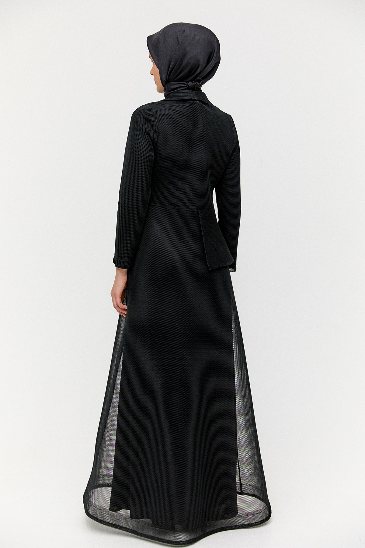 File Ceketli Abiye Elbise, Tesettür Giyim