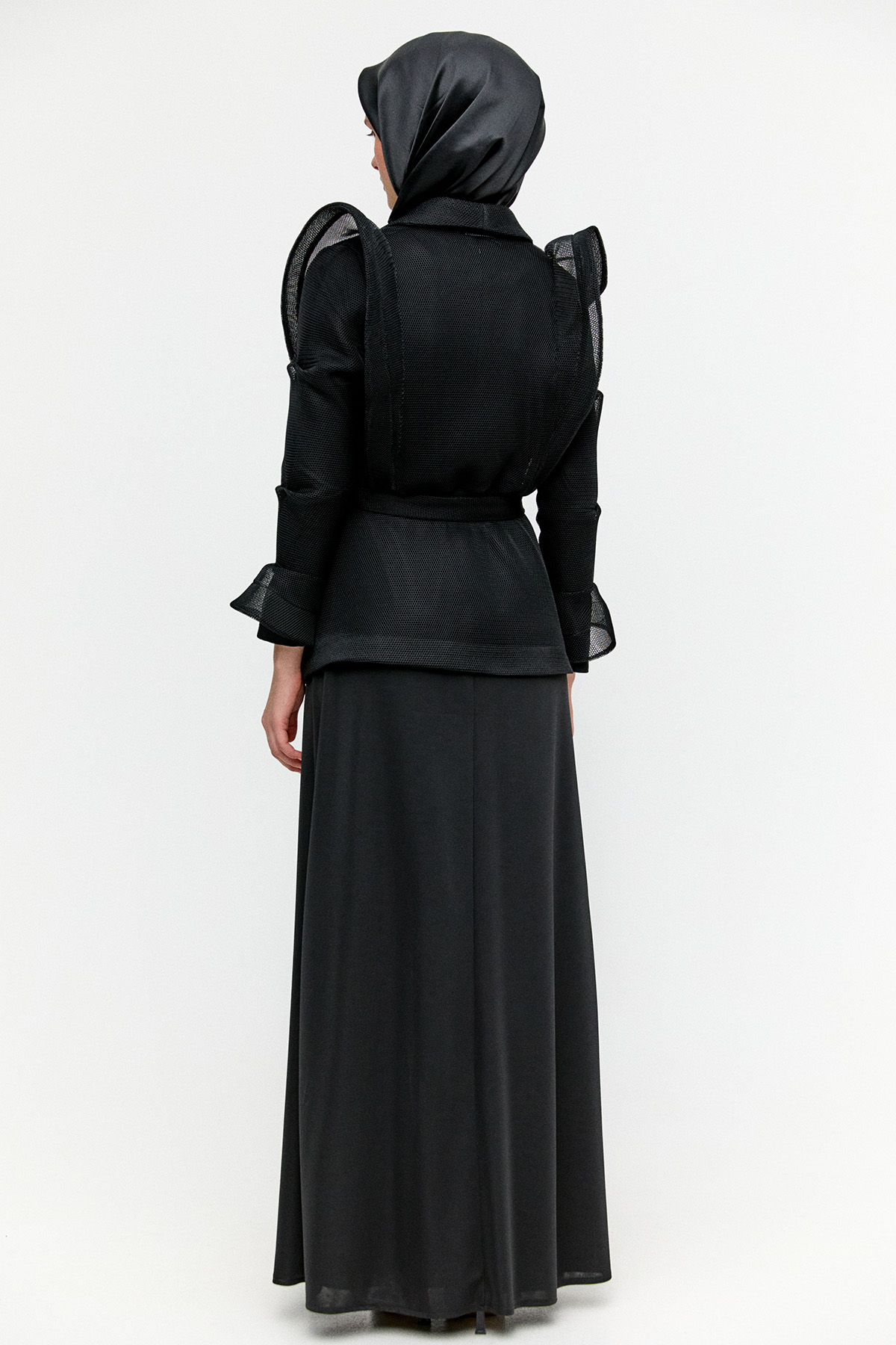 File Ceketli Abiye Elbise, Tesettür Giyim