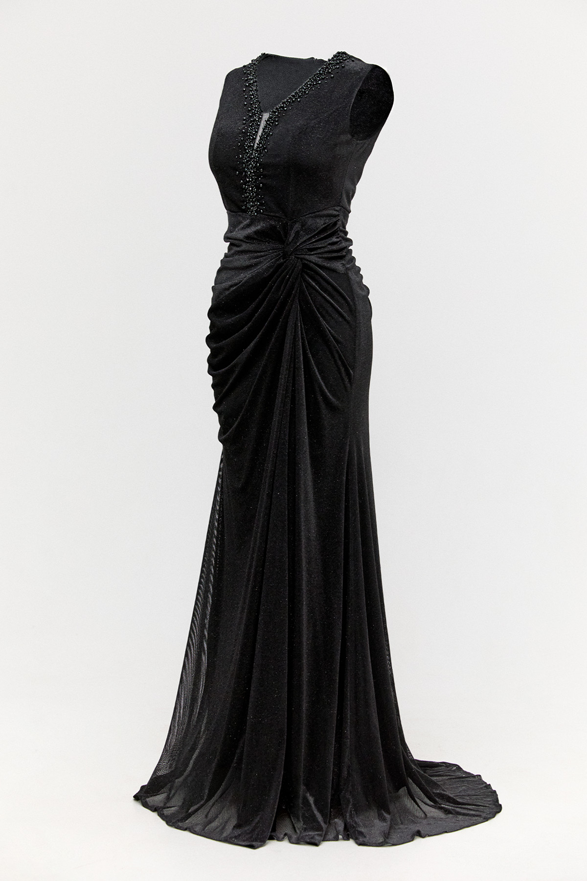 Işıltılı Taş Detaylı Abiye Elbise, Tesettür Giyim