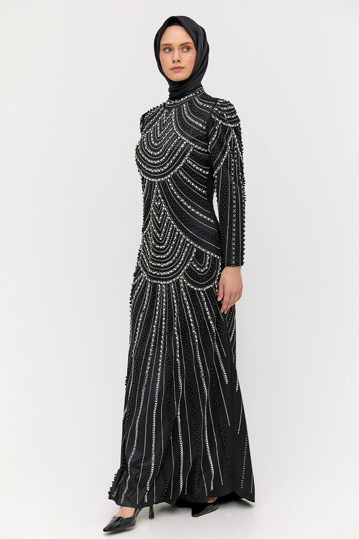 Taş İşlemeli Abiye Elbise, Tesettür Giyim