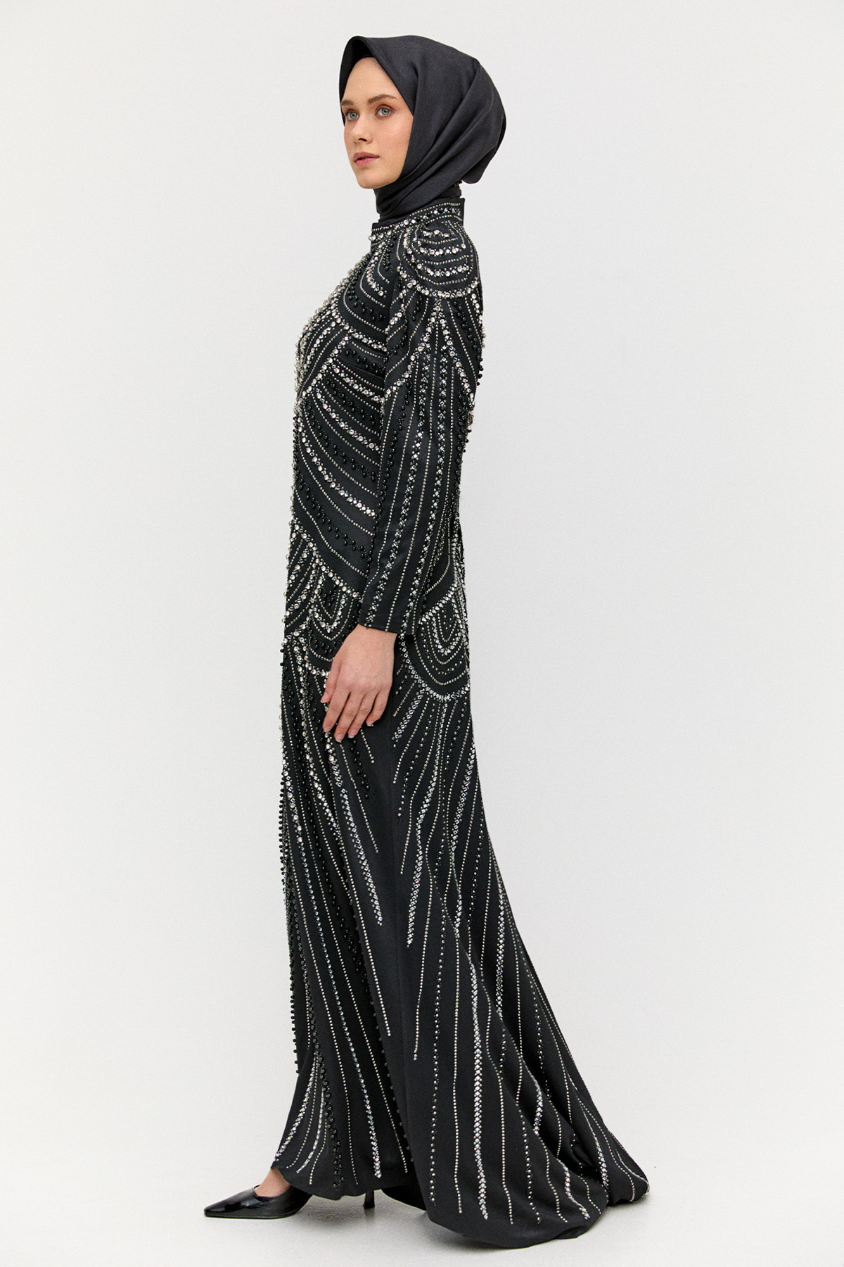 Taş İşlemeli Abiye Elbise, Tesettür Giyim