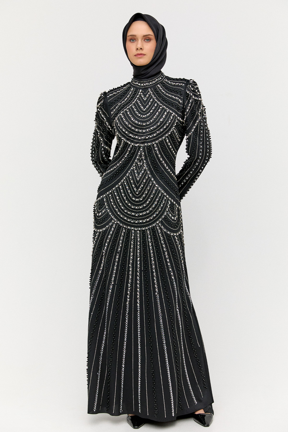 Taş İşlemeli Abiye Elbise, Tesettür Giyim