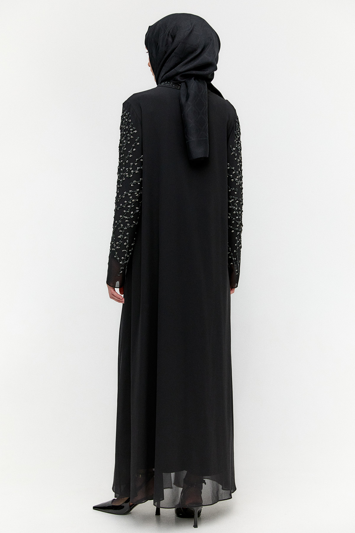 Taş Detaylı Şifon Abiye Takım, Tesettür Giyim