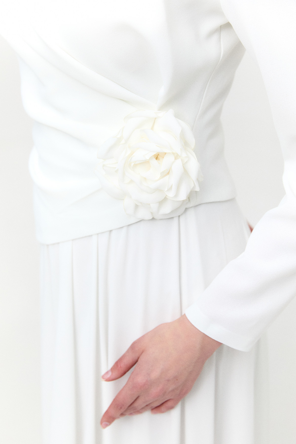 Çiçek Aplikeli Krep Abiye Elbise, Tesettür Giyim