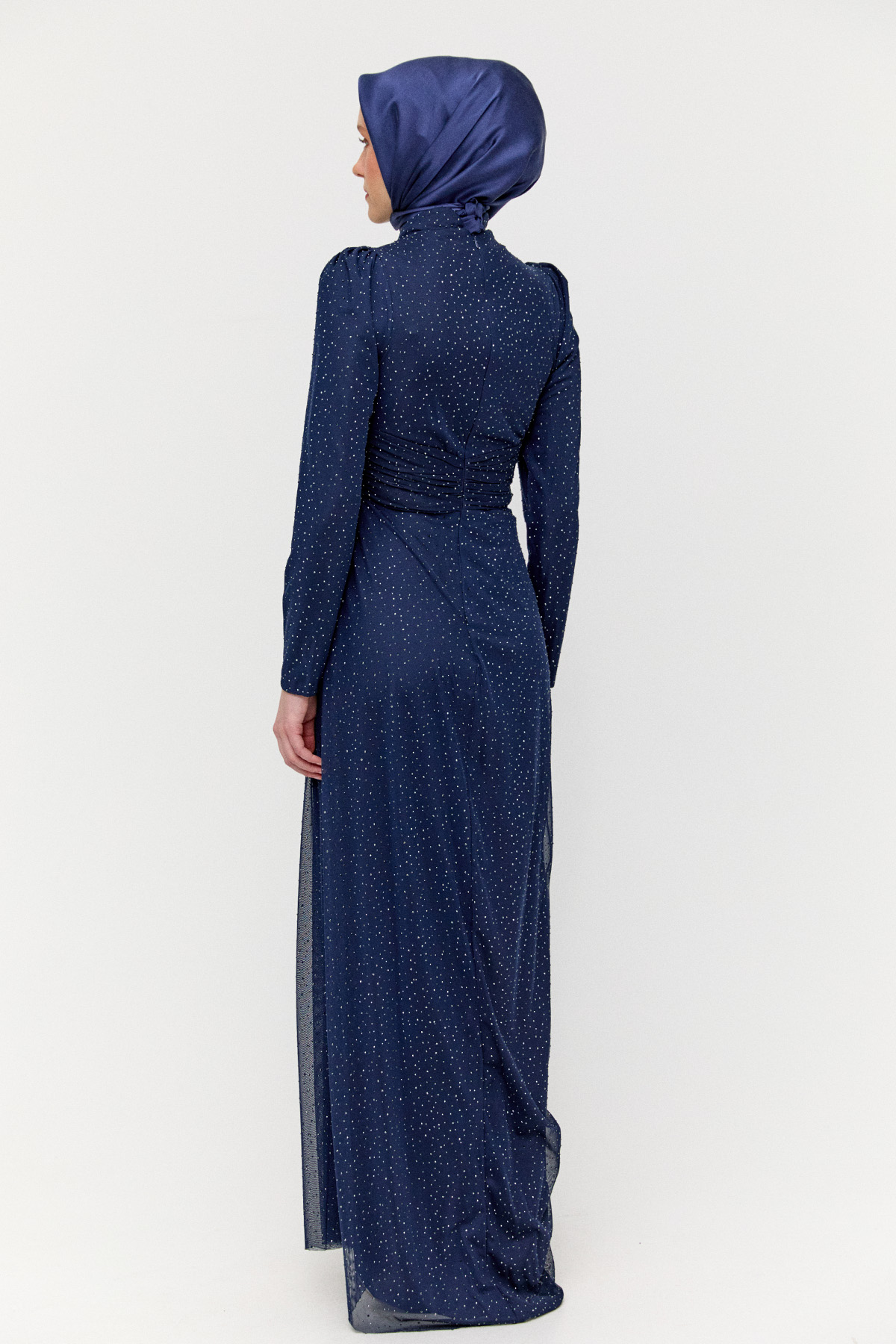 Taş Detaylı Korsajlı Abiye Elbise, Tesettür Giyim