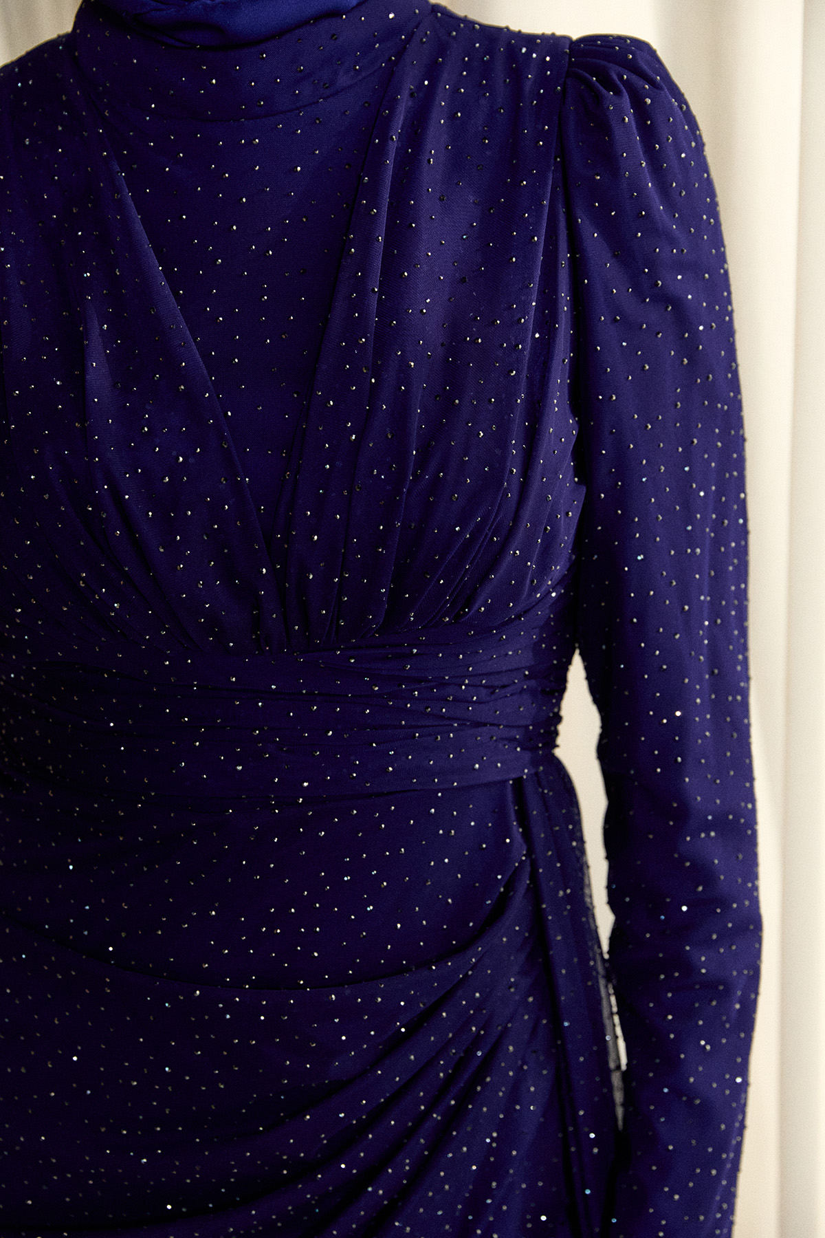 Taş Detaylı Korsajlı Abiye Elbise, Tesettür Giyim