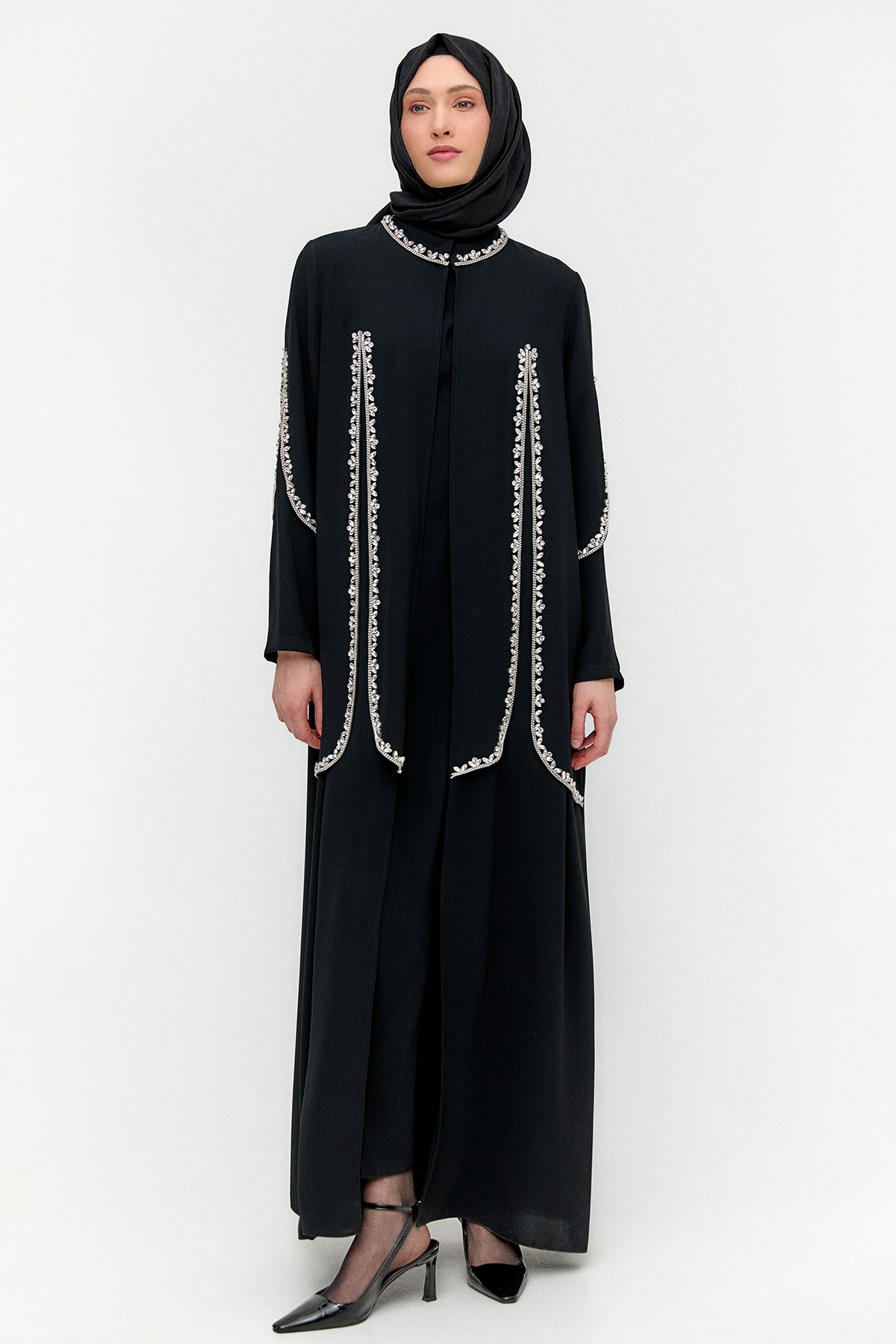 Çift Parçalı Krep Abaya, Tesettür Giyim
