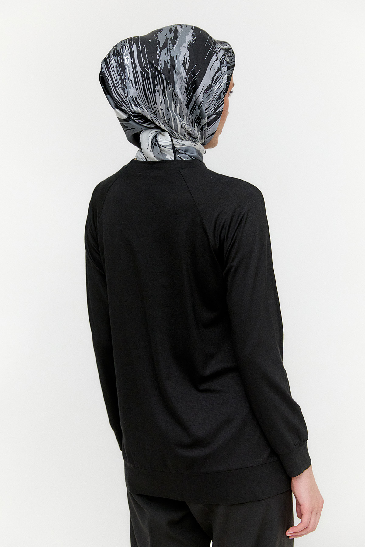 Şifon Detaylı Penye Bluz, Tesettür Giyim