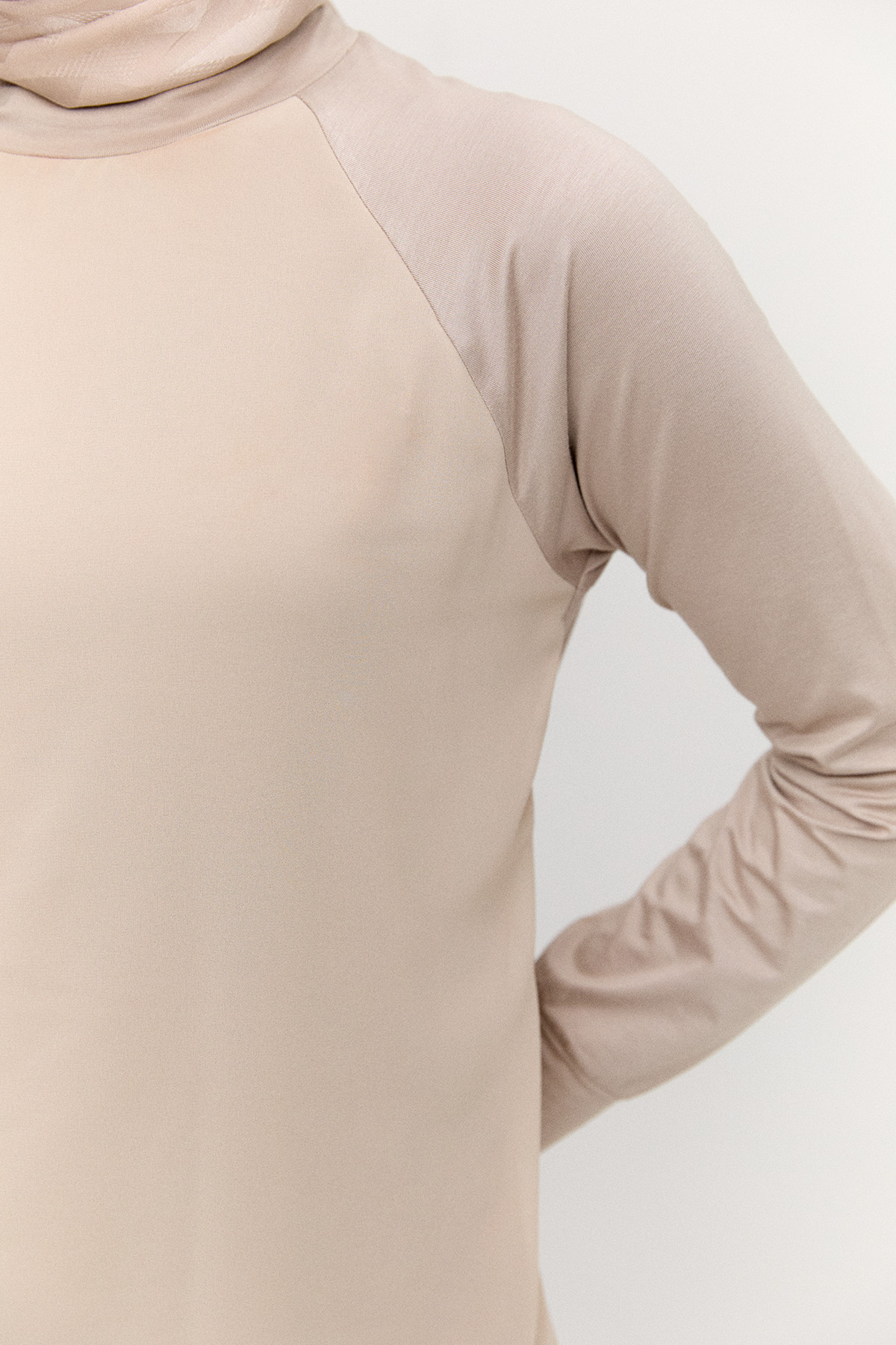 Şifon Detaylı Penye Bluz, Tesettür Giyim