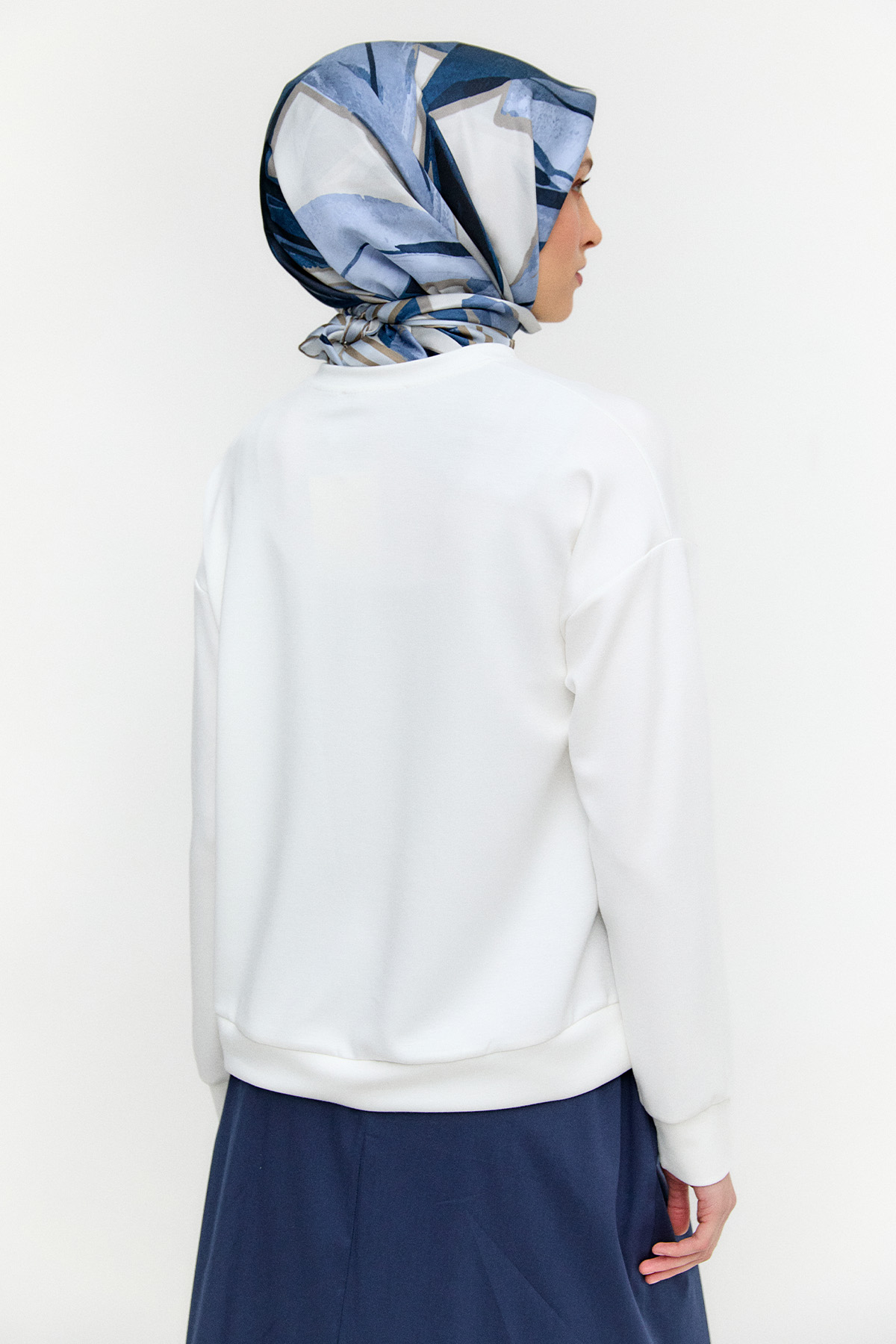 Çiçek Motifli Modal Bluz, Tesettür Giyim